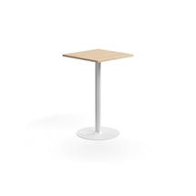 Barový stůl VERTICUS, 700x700x1100 mm, dub/bílá