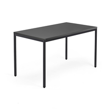 Psací stůl QBUS, 4 nohy, 1400x800 mm, černý rám, černá