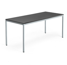 Psací stůl QBUS, 4 nohy, 1800x800 mm, stříbrný rám, černá
