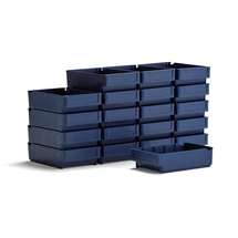 Plastový box DETAIL, 300x188x80 mm, modrý, bal. 20 ks