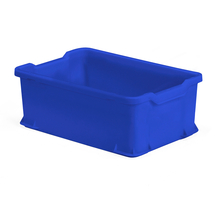 Plastová přepravka PRYCE, 40 l, 600x400x225 mm, modrá