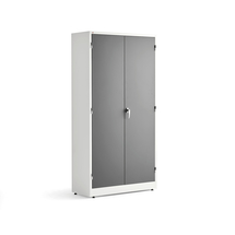 Kovová skříň STYLE, 1900x1000x400 mm, bílá, tmavě šedé dveře