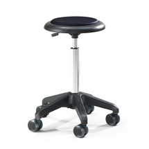 Pracovní stolička DIEGO, výška 440-570 mm, mikrovlákno, černá