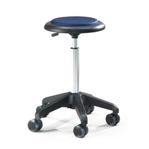 Pracovní stolička DIEGO, výška 440-570 mm, mikrovlákno, modrá