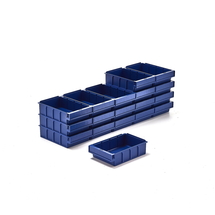 Plastový box DETAIL, 300x188x80 mm, modrý, bal. 18 ks