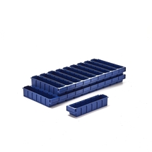 Plastový box DETAIL, 400x94x80 mm, modrý, bal. 20 ks