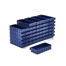 Plastový box DETAIL, 400x188x80 mm, modrý, bal. 30 ks