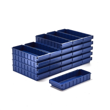 Plastový box DETAIL, 500x188x80 mm, modrý, bal. 24 ks