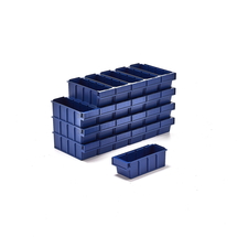 Plastový box DETAIL, 300x115x100 mm, modrý, bal. 24 ks