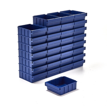 Plastový box DETAIL, 300x230x100 mm, modrý, bal. 32 ks