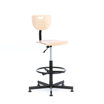 Pracovní židle PALMER, 555-815 mm, opěrný kruh, buk