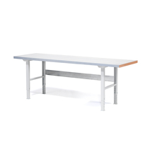 Dílenský stůl SOLID, 2500x800 mm, nosnost 750 kg, ocelový povrch