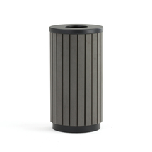 Venkovní odpadkový koš MURRAY, bez popelníku, 42 l, šedý