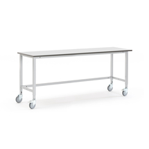 Pojízdný dílenský stůl MOTION, 2000x600 mm, šedá deska HPL