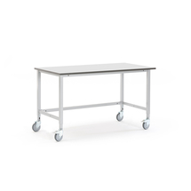 Pojízdný dílenský stůl MOTION, 1500x800 mm, šedá deska HPL