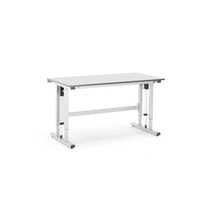 Pracovní stůl MOTION, elektrické polohování, 300 kg, 1500x800 mm, HPL, šedá