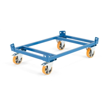 Vozík na palety FRAME, 700 kg, nízký, 1200x800x265 mm, s brzdami