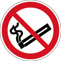 Zákaz kouření - značka, PES, samolepicí, Ø 200 mm