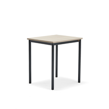 Stůl SONITUS PLUS, 700x600x760 mm, antracitově šedé nohy, HPL deska, jasan