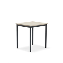 Stůl SONITUS PLUS, 700x600x720 mm, antracitově šedé nohy, HPL deska, jasan