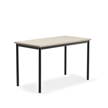 Stůl SONITUS PLUS, 1200x600x720 mm, antracitově šedé nohy, HPL deska tlumící hluk, jasan