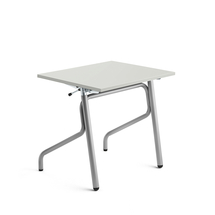Školní lavice ADJUST, výškově nastavitelná, 700x600 mm, HPL deska, šedá, stříbrná