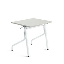 Školní lavice ADJUST, výškově nastavitelná, 700x600 mm, HPL deska, šedá, bílá