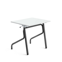 Školní lavice ADJUST, výškově nastavitelná, 700x600 mm, HPL deska, bílá, antracitově šedá