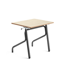 Školní lavice ADJUST, výškově nastavitelná, 700x600 mm, linoleum, béžová, antracitově šedá