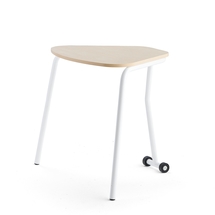 Sklápěcí stůl HEX, 740x800x620 mm, bílé nohy, bříza