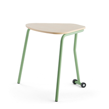 Sklápěcí stůl HEX, 740x800x620 mm, světle zelené nohy, bříza
