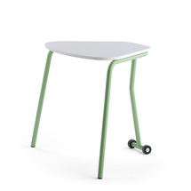 Sklápěcí stůl HEX, 740x800x620 mm, světle zelené nohy, šedá