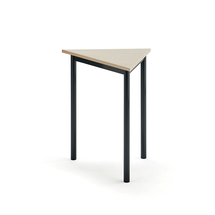 Stůl BORÅS TRIANGEL, 700x600x720 mm, antracitově šedé nohy, HPL deska, bříza