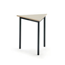 Stůl BORÅS TRIANGEL, 700x700x720 mm, antracitově šedé nohy, HPL deska, bříza