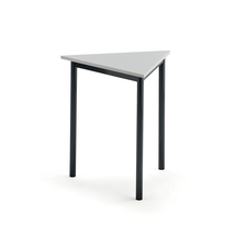 Stůl BORÅS TRIANGEL, 700x700x720 mm, antracitově šedé nohy, HPL deska, šedá