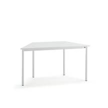 Stůl BORÅS TRAPETS, 1200x600x720 mm, bílé nohy, HPL deska, bílá
