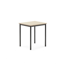Stůl BORÅS, 700x600x760 mm, antracitově šedé nohy, HPL deska, bříza