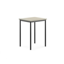 Stůl SONITUS, 700x600x900 mm, antracitově šedé nohy, deska s linoleem, šedá