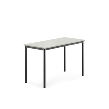 Stůl BORÅS, 1200x600x760 mm, antracitově šedé nohy, HPL deska, šedá