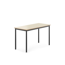 Stůl BORÅS, 1200x600x720 mm, antracitově šedé nohy, HPL deska, bříza