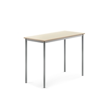 Stůl BORÅS, 1200x600x900 mm, stříbrné nohy, HPL deska, bříza