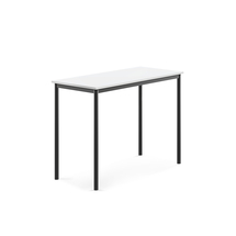 Stůl BORÅS, 1200x600x900 mm, antracitově šedé nohy, HPL deska, bílá