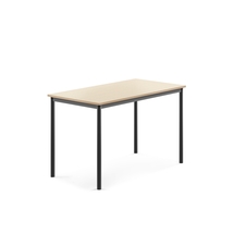 Stůl BORÅS, 1200x700x760 mm, antracitově šedé nohy, HPL deska, bříza