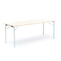 Skládací stůl NICKE, 1800x700x720 mm, pozinkovaný rám, lamino bříza