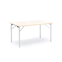 Skládací stůl NICKE, 1400x800x720 mm, pozinkovaný rám, lamino bříza