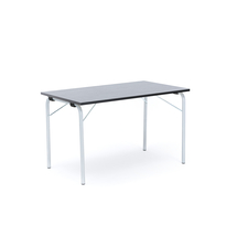 Skládací stůl NICKE, 1200x700x720 mm, pozinkovaný rám, tmavě šedé linoleum
