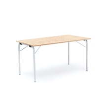 Skládací stůl NICKE, 1400x700x720 mm, pozinkovaný rám, béžové linoleum