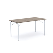 Skládací stůl NICKE, 1400x700x720 mm, pozinkovaný rám, světle šedé linoleum