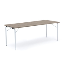 Skládací stůl NICKE, 1800x700x720 mm, pozinkovaný rám, světle šedé linoleum