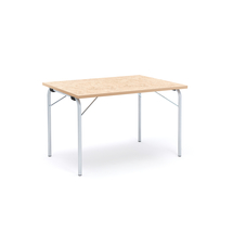 Skládací stůl NICKE, 1200x800x720 mm, pozinkovaný rám, béžové linoleum